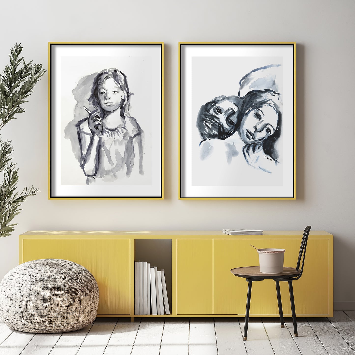 Grå skygge. Kunsttrykk