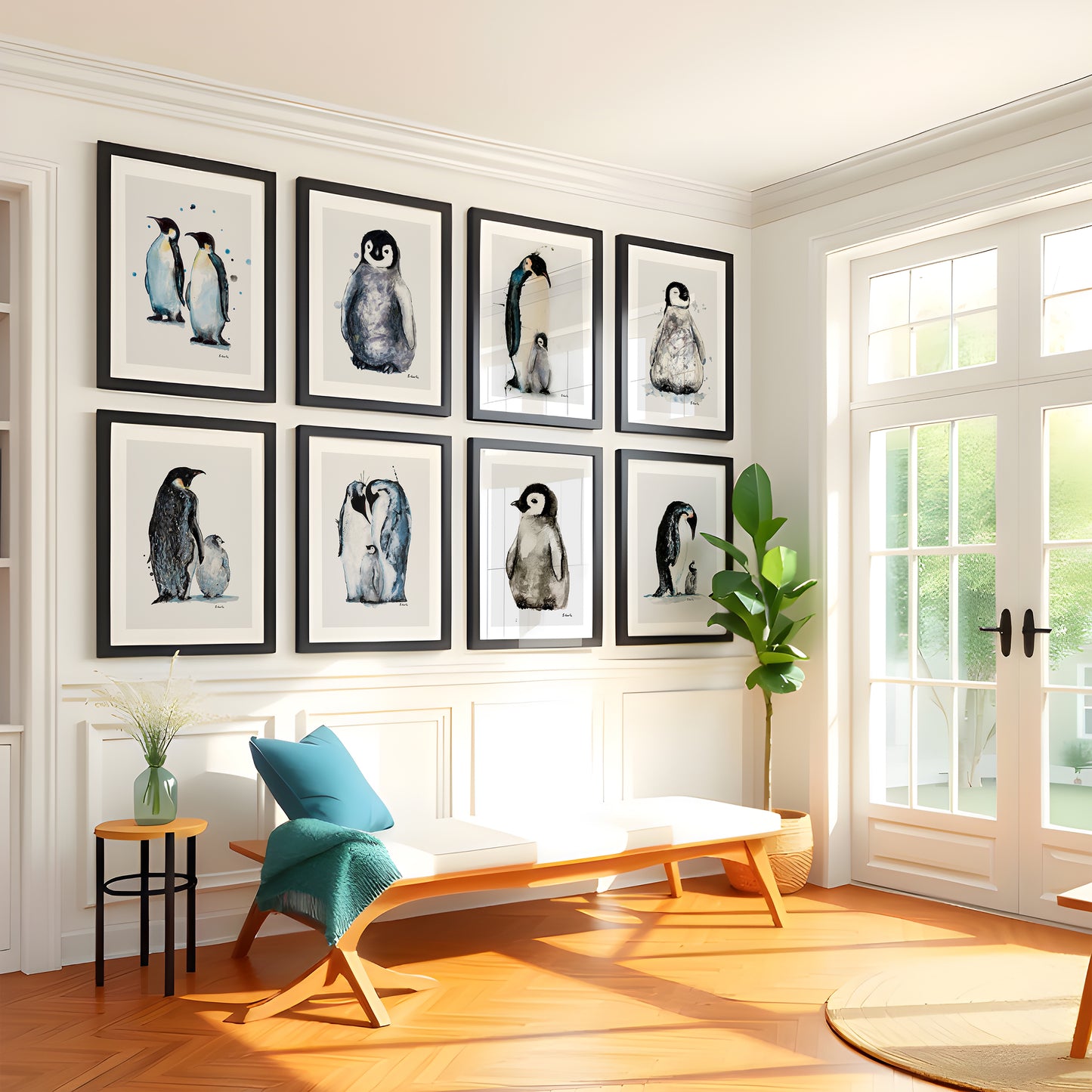 Ny i verden. Pingvin. Kunsttrykk