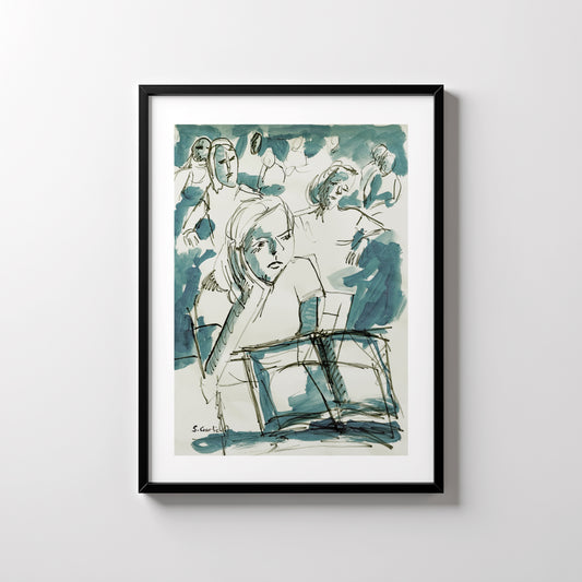 Den lange dagen. Kunsttrykk