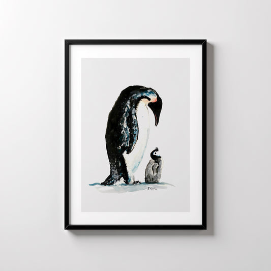 Kontakt. Pingviner. Kunsttrykk