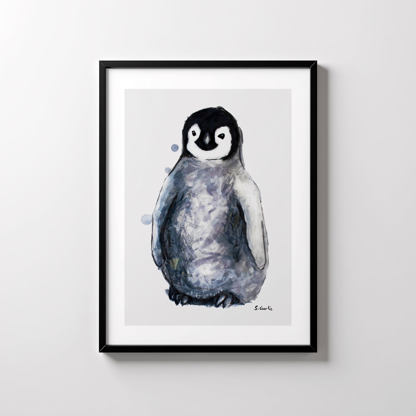 Pingvinunge. Kunsttrykk