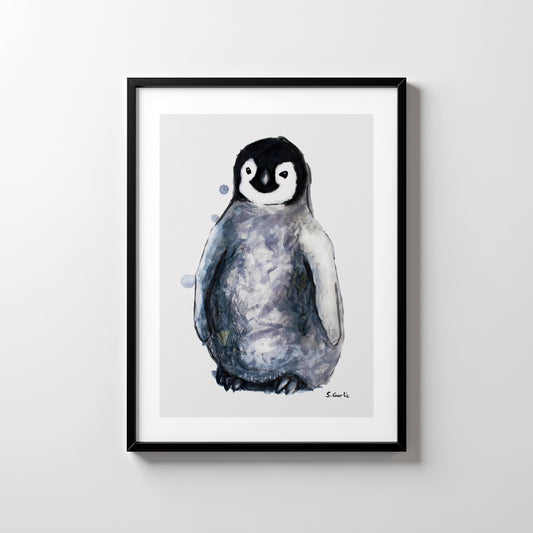 Pingvinunge. Kunsttrykk