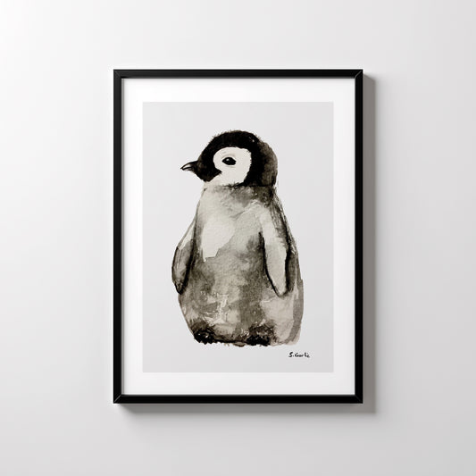Ny i verden. Pingvin. Kunsttrykk