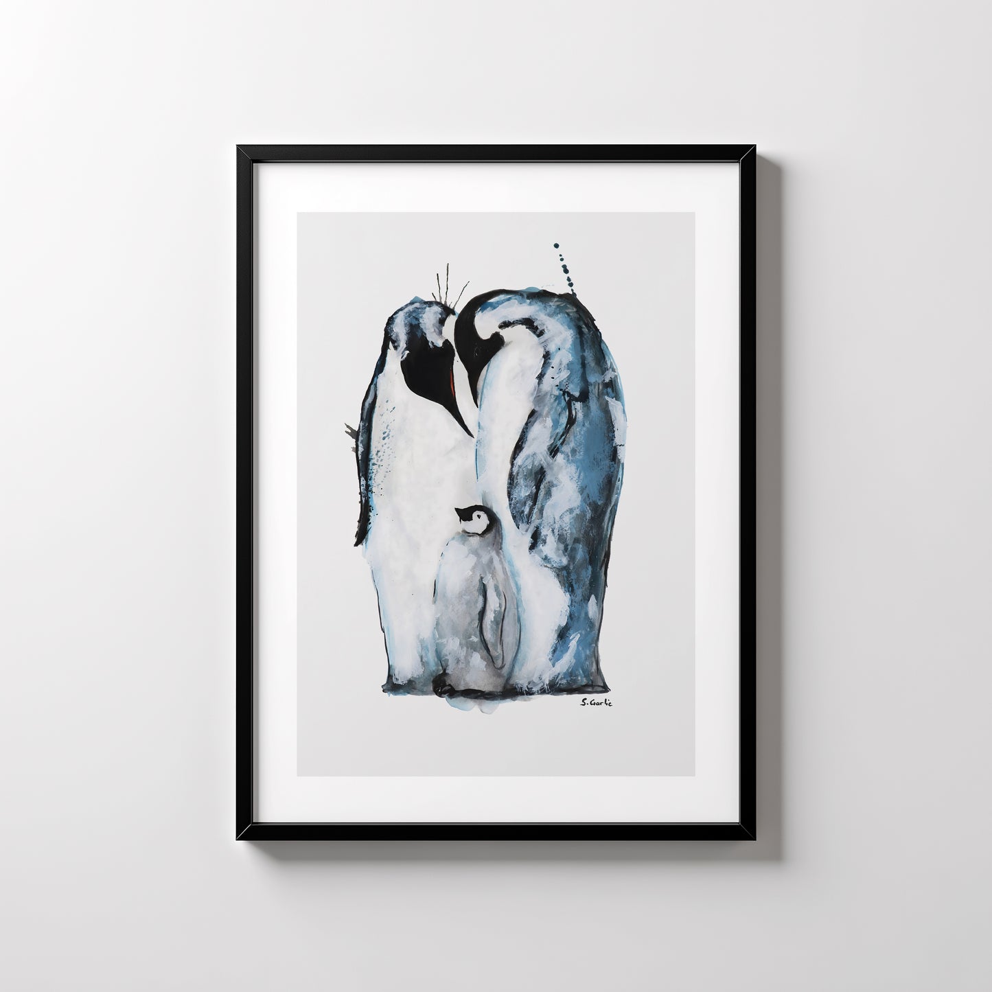 Samhold. Pingviner. Kunsttrykk