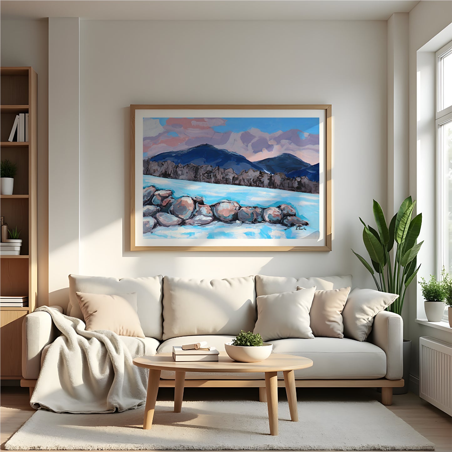 Fjellene, sneen og steinene