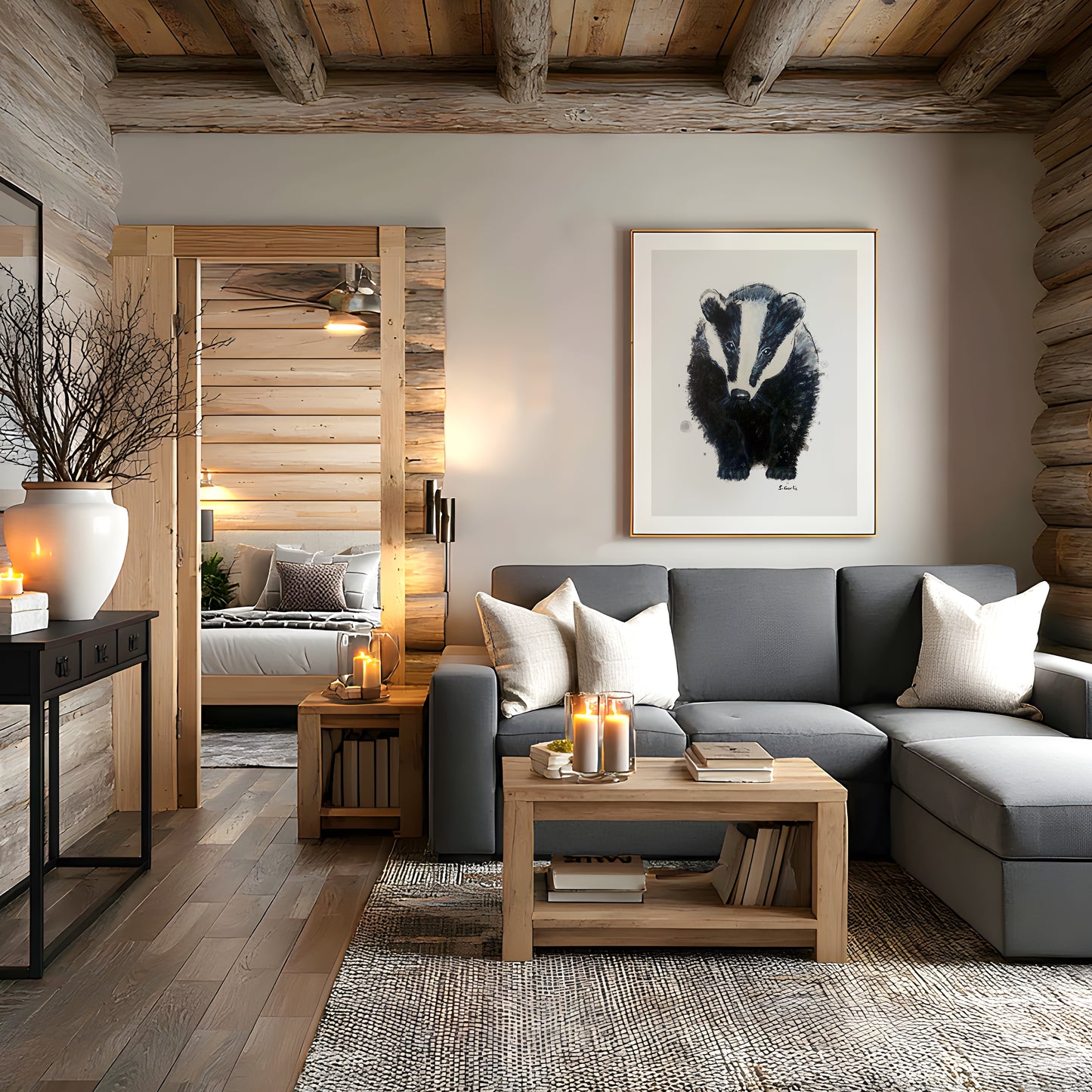 Grevling. Kunsttrykk