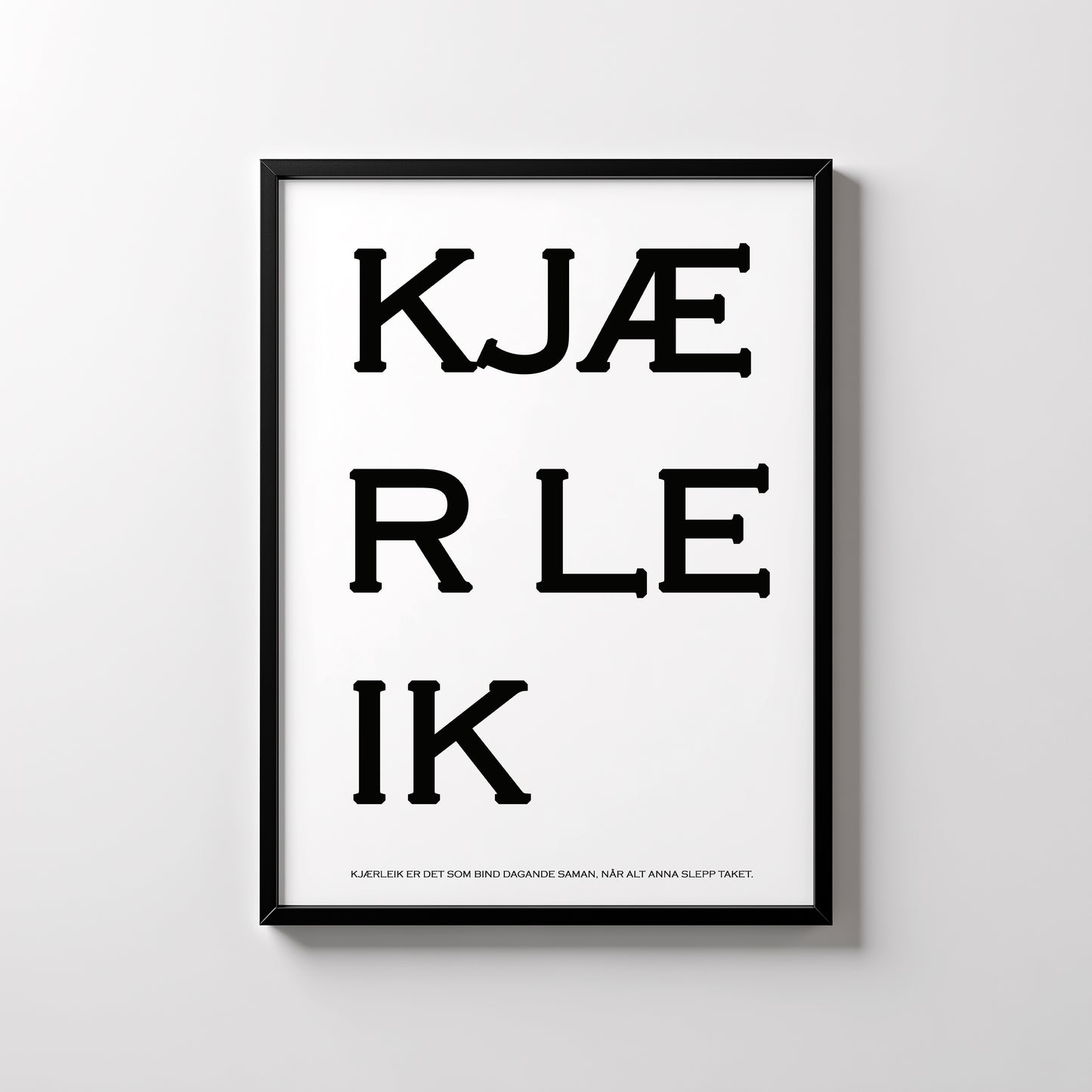 Kjærleik. Kunsttrykk