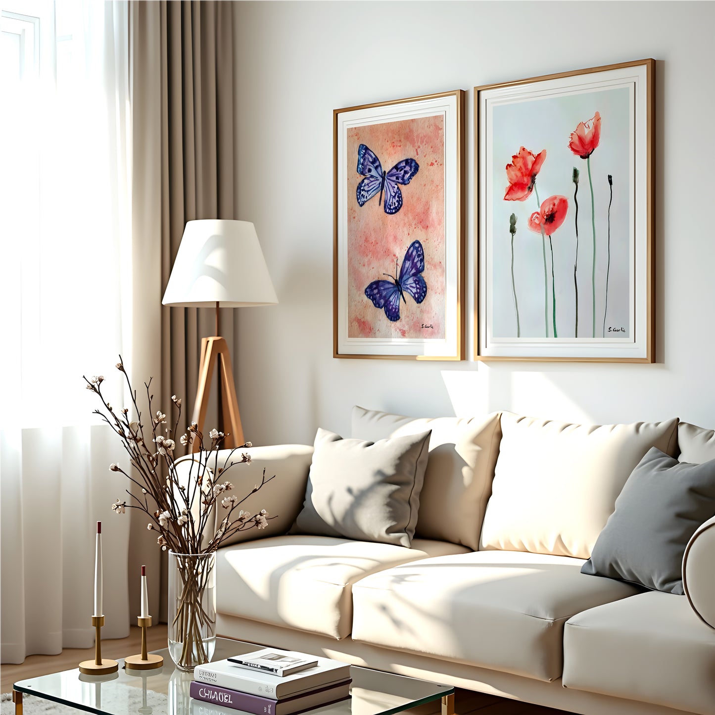 Sommerfugler. Kunsttrykk