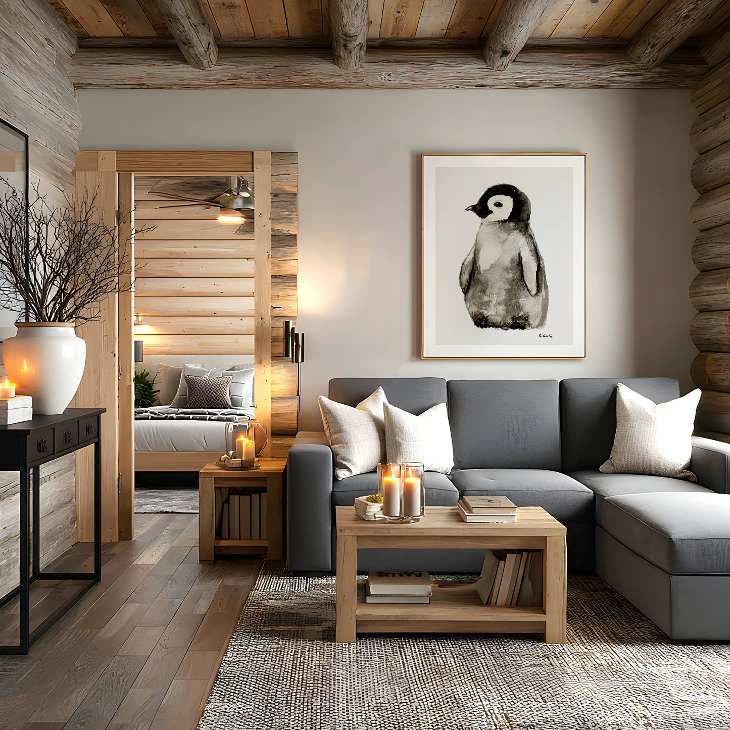 Ny i verden. Pingvin. Kunsttrykk