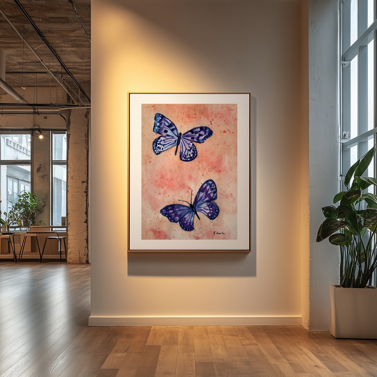 Sommerfugler. Kunsttrykk