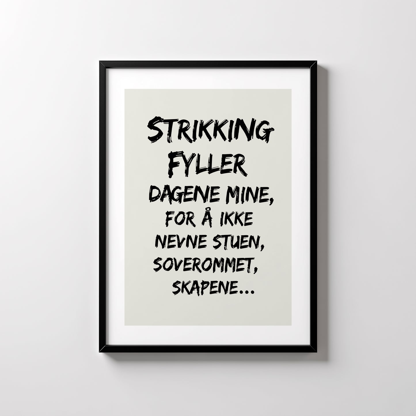 Strikking. Kunsttrykk