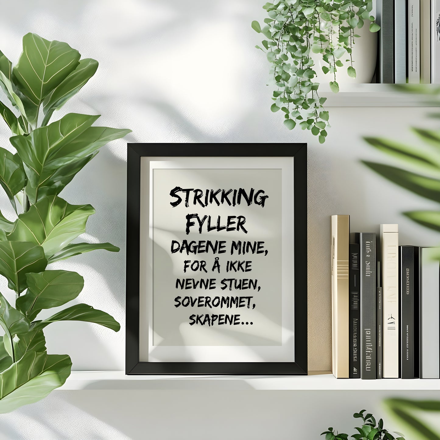 Strikking. Kunsttrykk