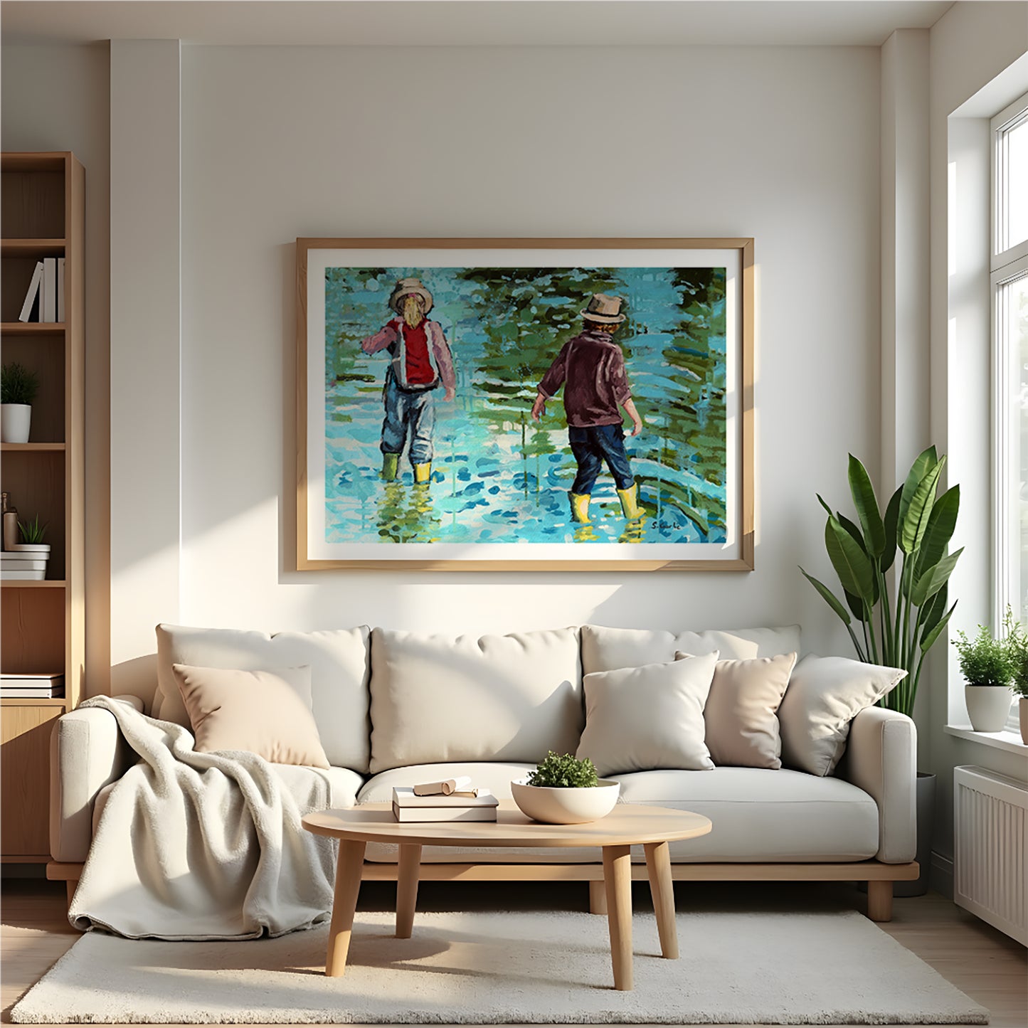 Ut i elven. Kunsttrykk