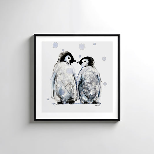 Venner. Pingviner. Kunsttrykk