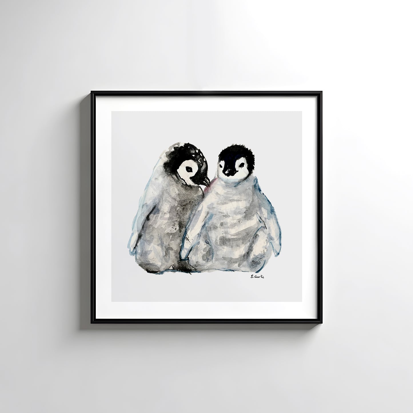 Sammen. Pingviner. Kunsttrykk