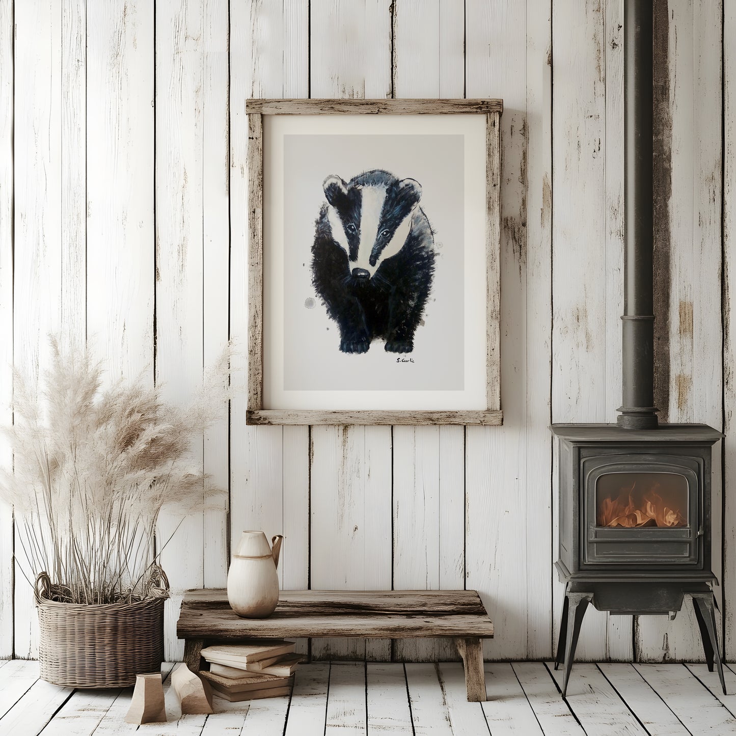 Grevling. Kunsttrykk