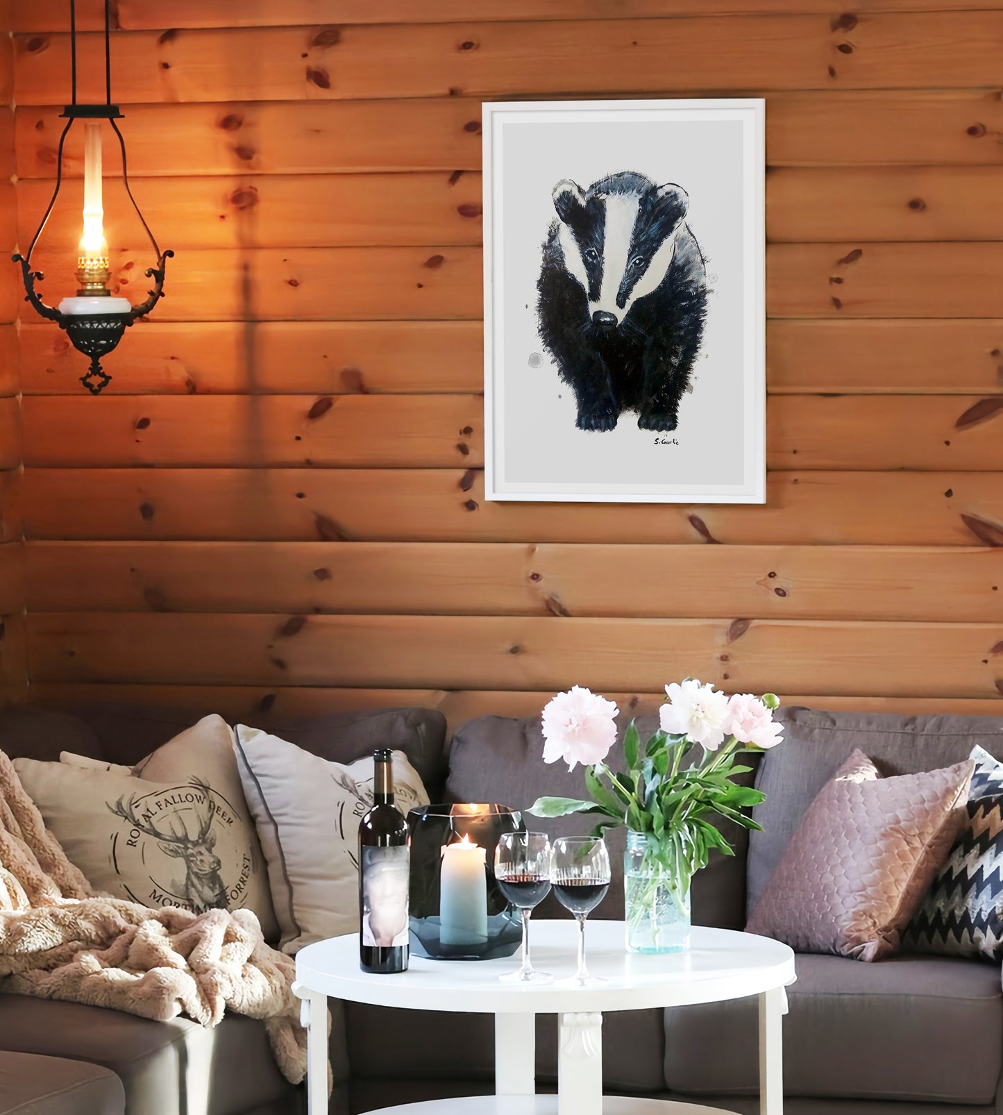 Grevling. Kunsttrykk