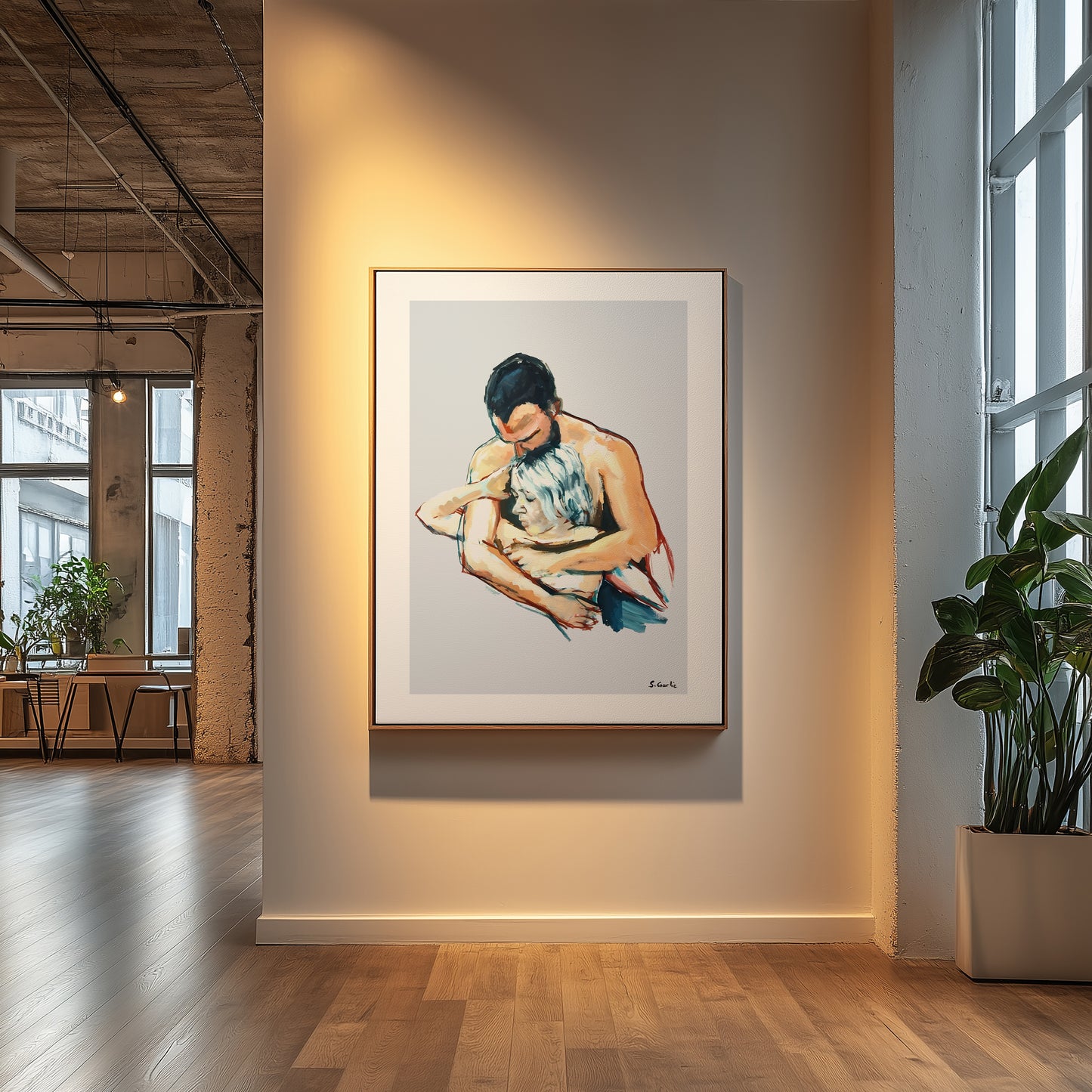 Omfavnelsen. Kunsttrykk