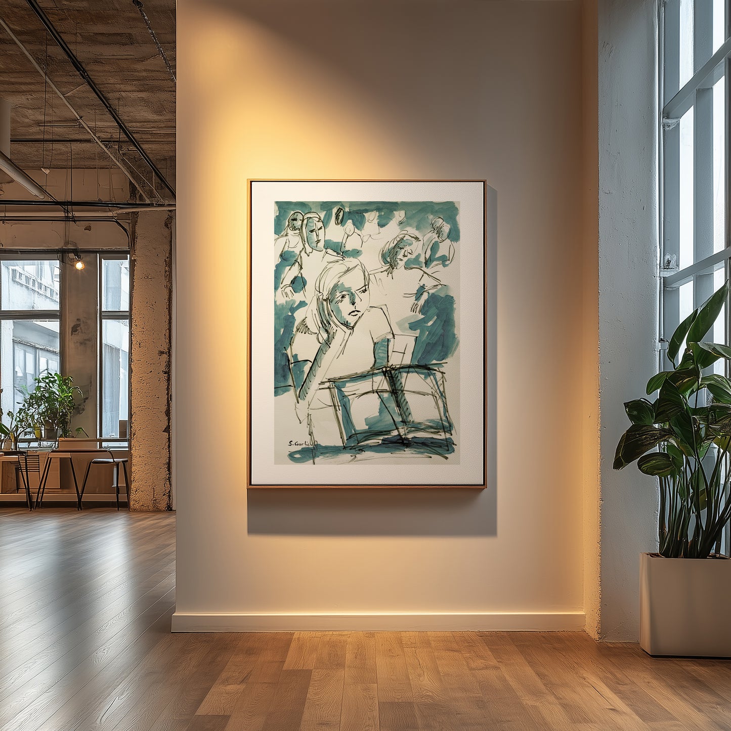 Den lange dagen. Kunsttrykk