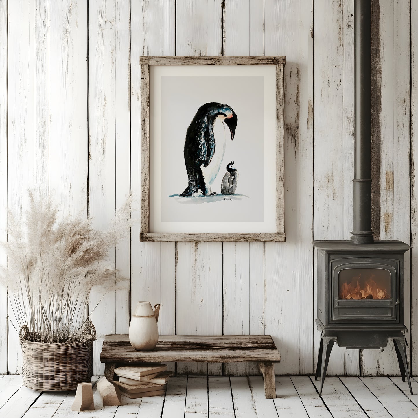 Kontakt. Pingviner. Kunsttrykk