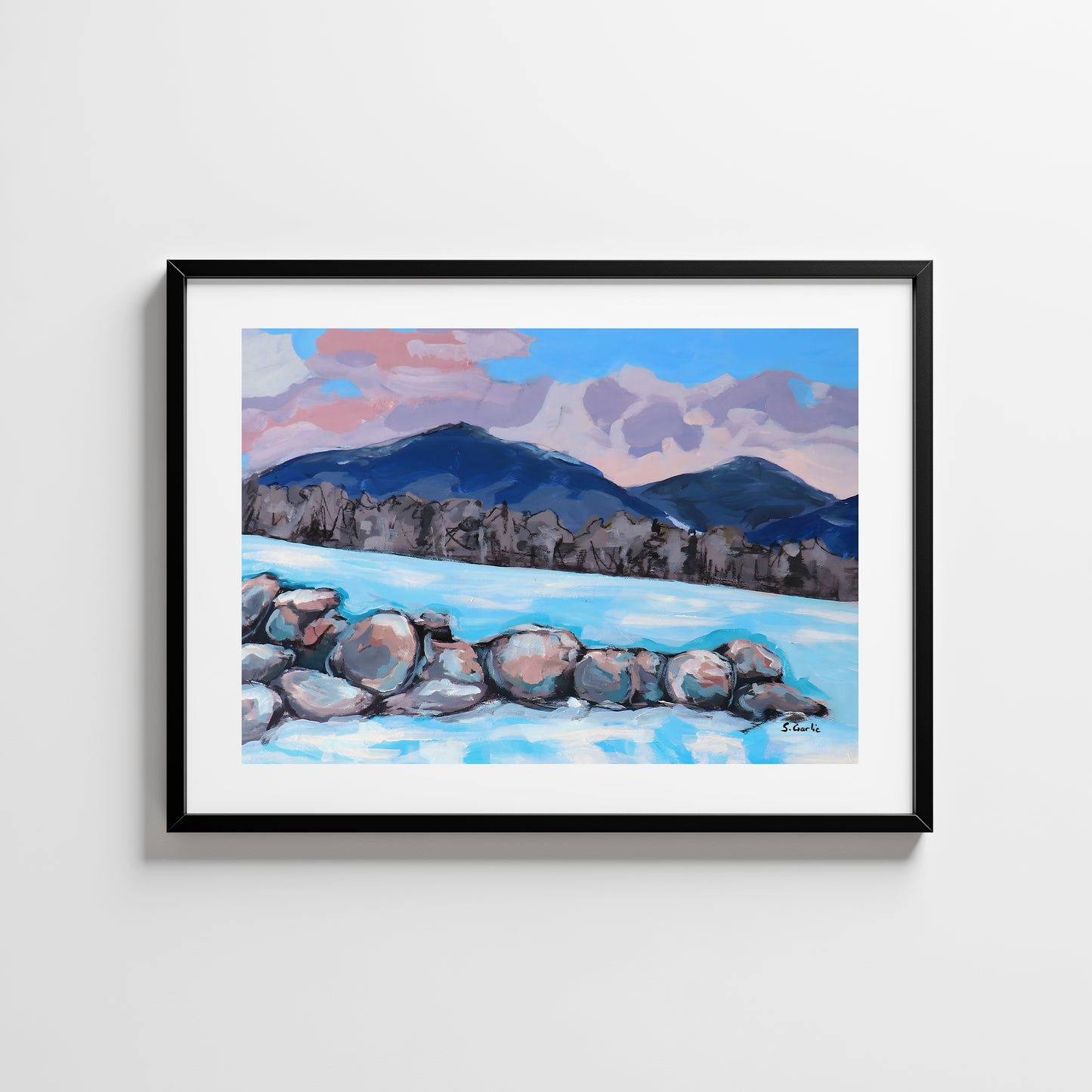 Fjellene, sneen og steinene